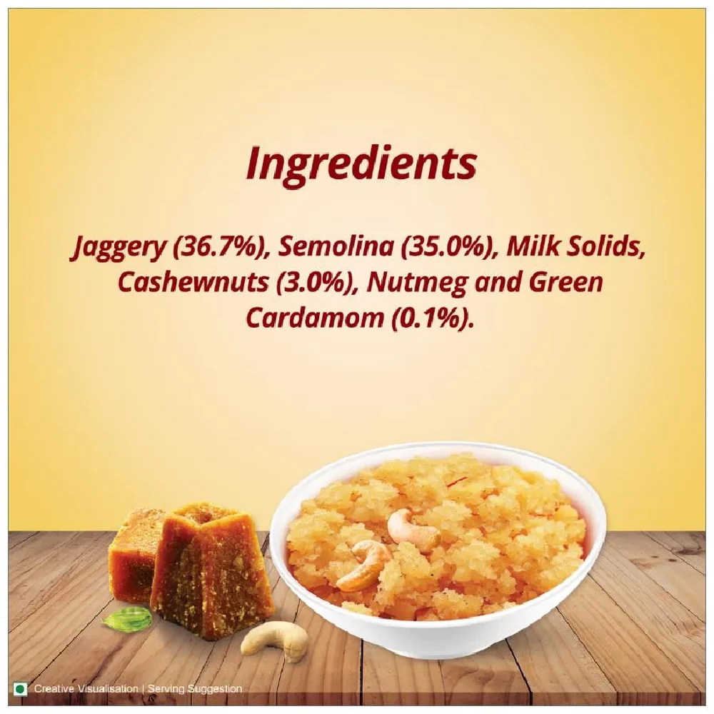Aashirvaad Instant Suji Halwa With Jaggery - Ready In Minutes, 70g-4.webp